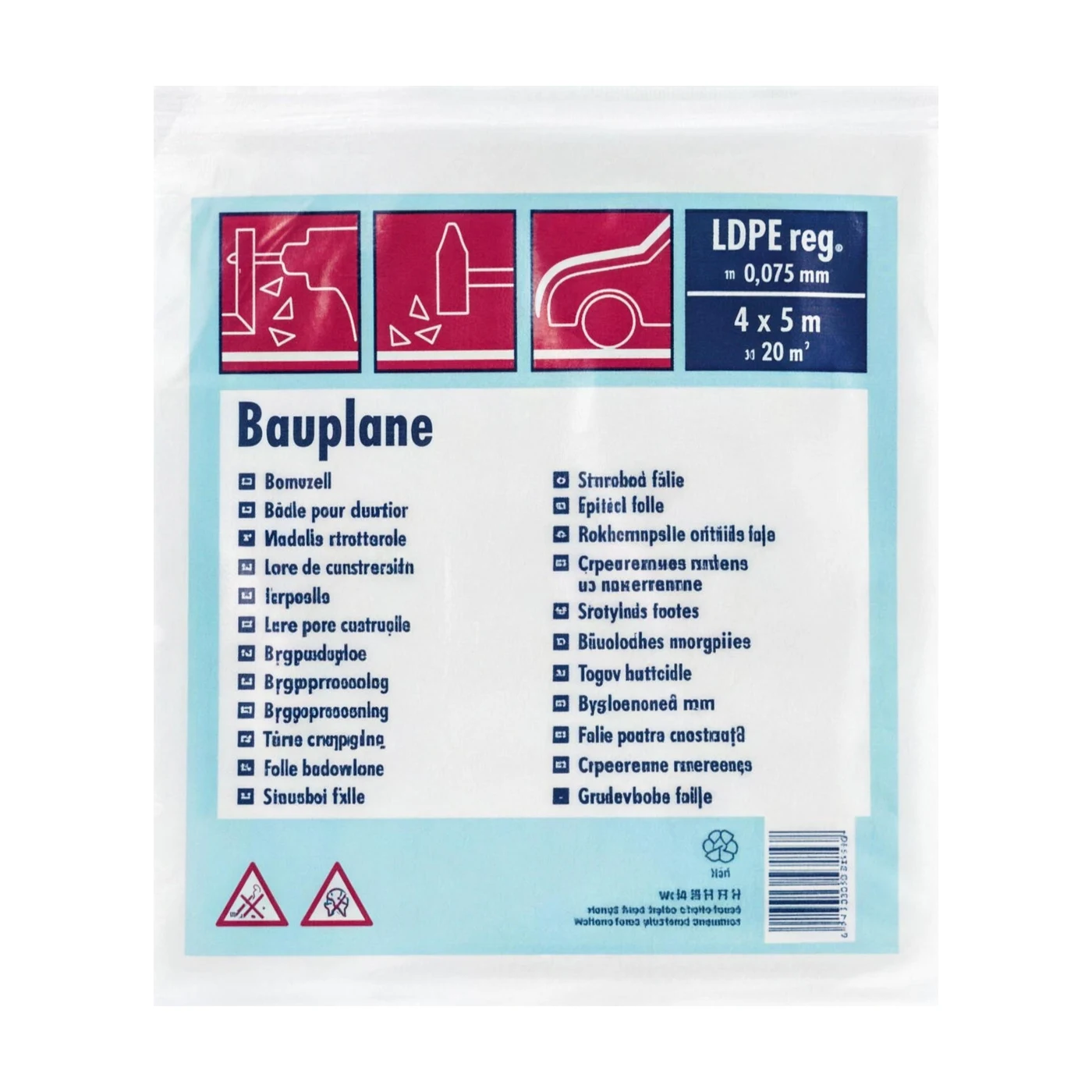 ColorExpert Abdeckfolie schwarz LDPE 75µm 20m²