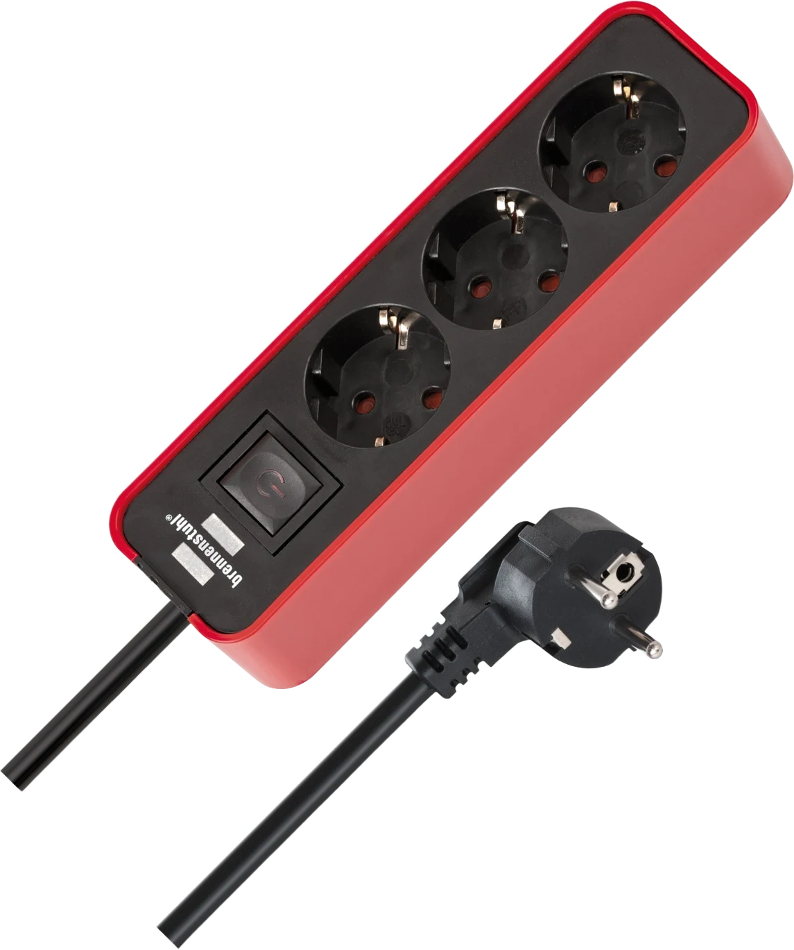 Brennenstuhl Ecolor Steckdosenleiste rot/schwarz 1,5m