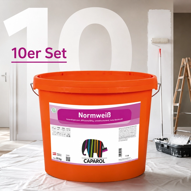Aktion 10 x 25 kg Caparol Synthesa Normweiß Innenfarbe Weiß 25 kg