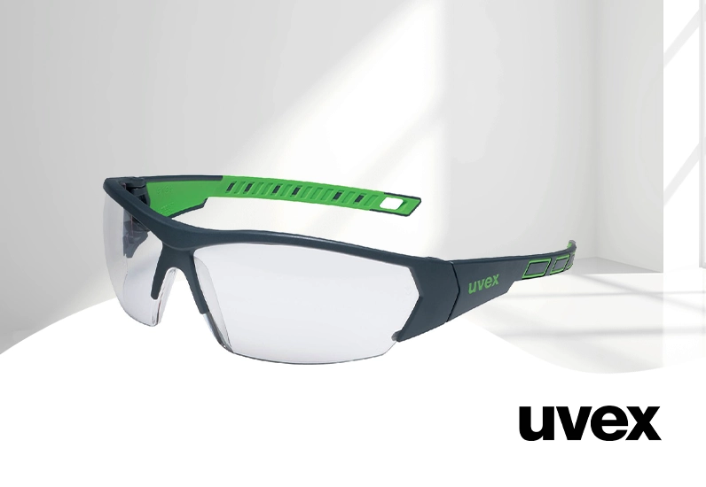 uvex i-works Bügelbrille grün oder blau