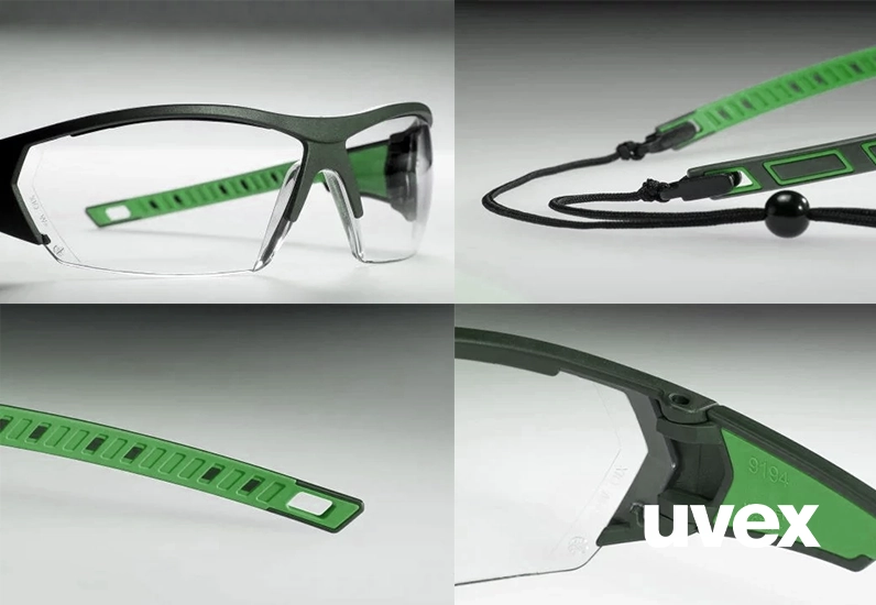 uvex i-works Bügelbrille grün oder blau