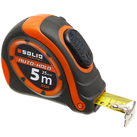 SOLID Rollmaßband - Rollmeter 5m / 25mm Auto-Hold SOLID Rollmaßband - Rollmeter 5m / 25mm Auto-Hold
