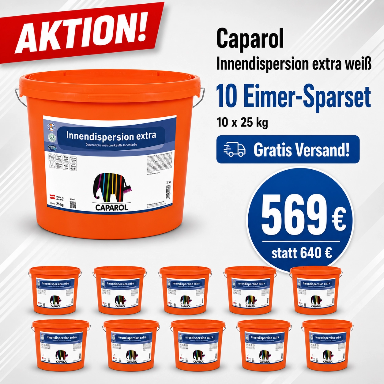 Aktion 10 x 25 kg  Innendispersion extra weiß (Synthesa)