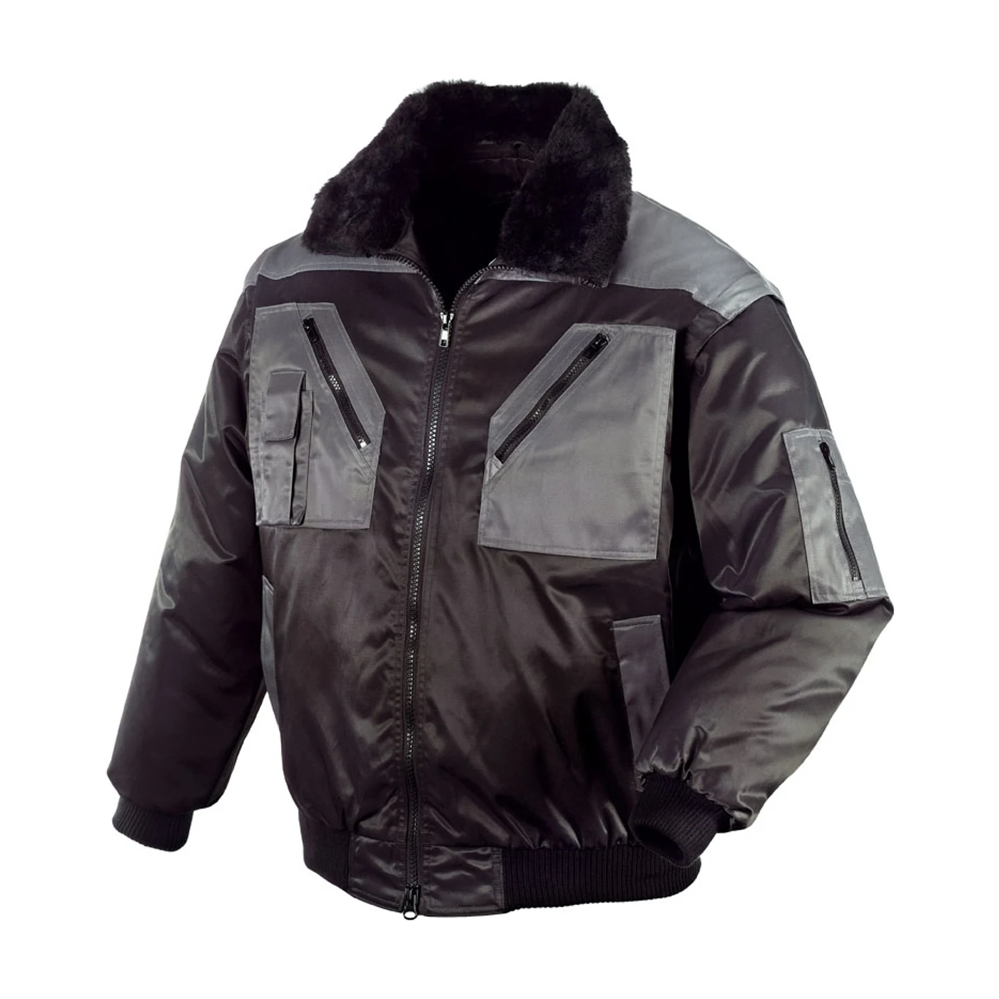 teXXor Pilotenjacke 4 in 1 Funktion schwarz / grau