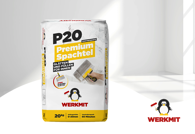 WERKMIT P20 Premium Glätt- und Füllspachtel 20kg WERKMIT P20 Premium Glätt- und Füllspachtel 20kg