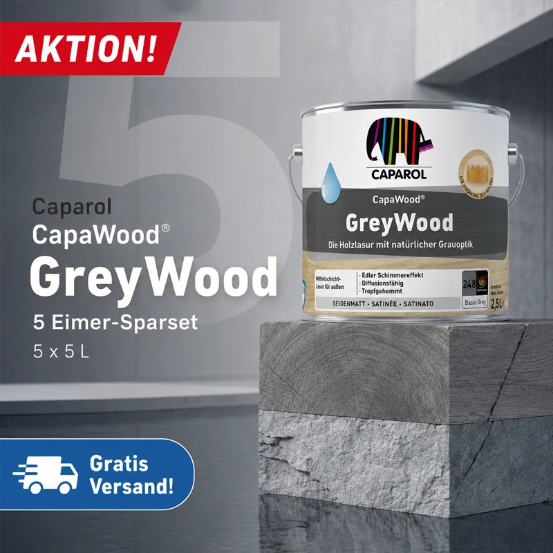 Aktion 5 x 5 l Caparol CapaWood® GreyWood (vormals Dankse Greywood)