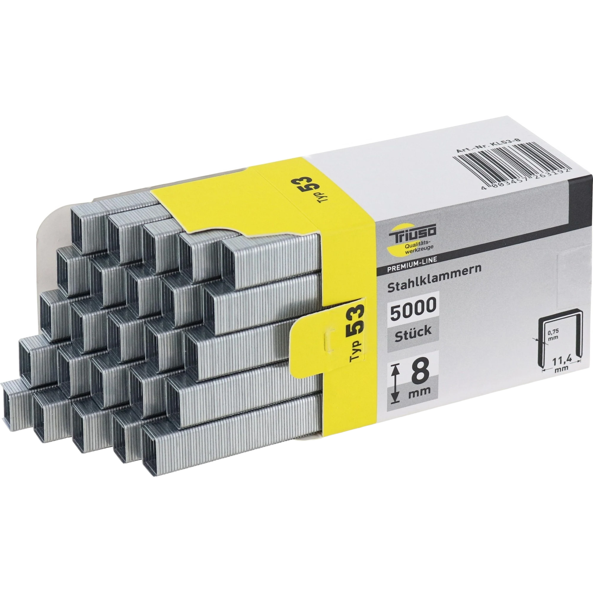 Premium-Line Tackerklammern 8-10mm (TYP53) 8mm / 5000Stk.