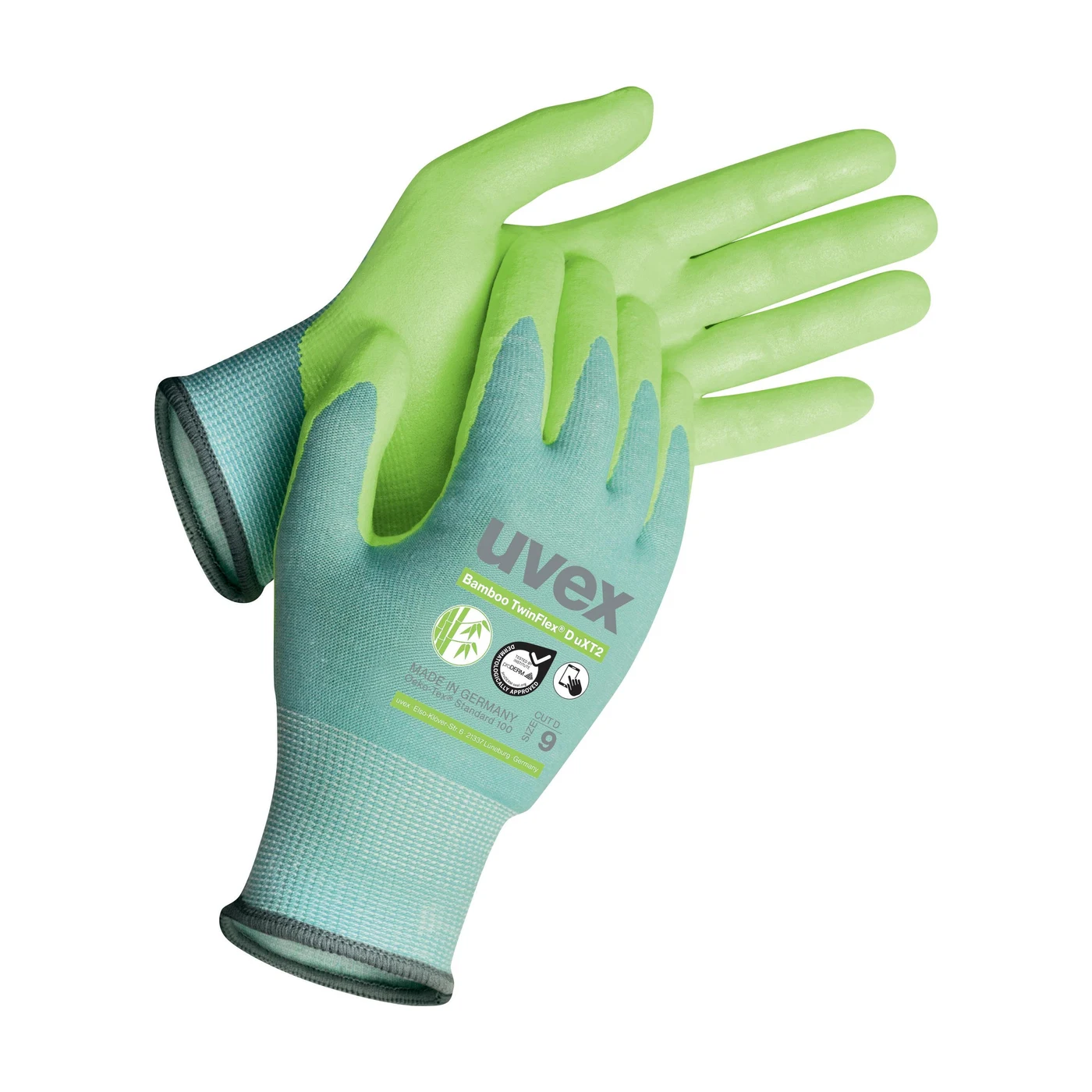 uvex Bamboo TwinFlex D uXT2 Schnittschutzhandschuhe – Packshot Hersteller