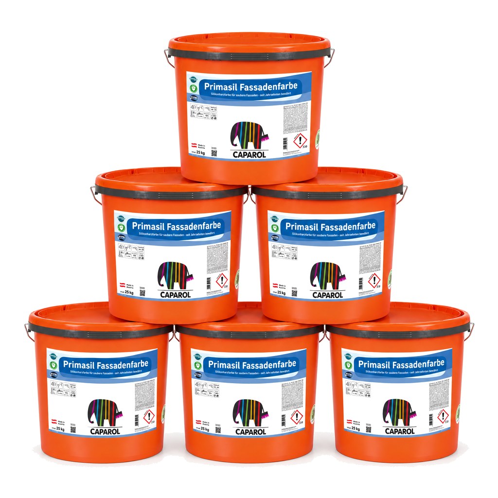 Sparset 6 × Primasil Fassadenfarbe 25 kg