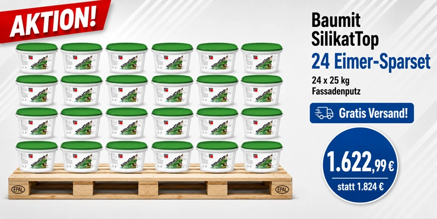  Aktion 24 x 25 kg Baumit SilikatTop 25kg weiß