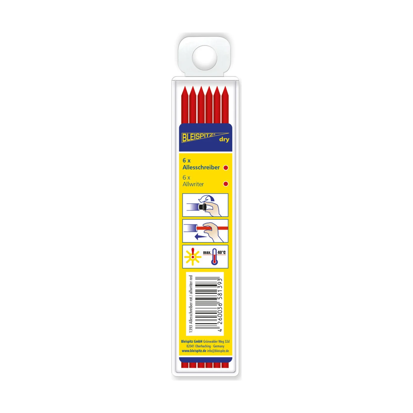 Bleispitz dry 2in1 Tiefloch-Marker & Druckbleistift