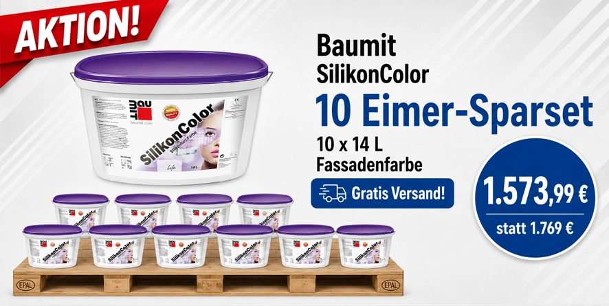 Aktion 10 x 14 L Baumit SilikonColor weiß