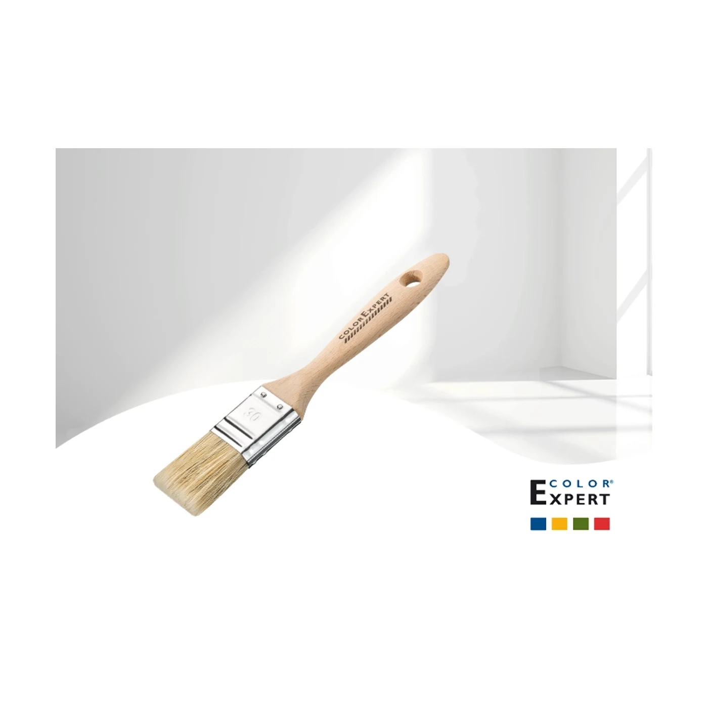 Color Expert Flachpinsel Holzgriff 6. Stärke