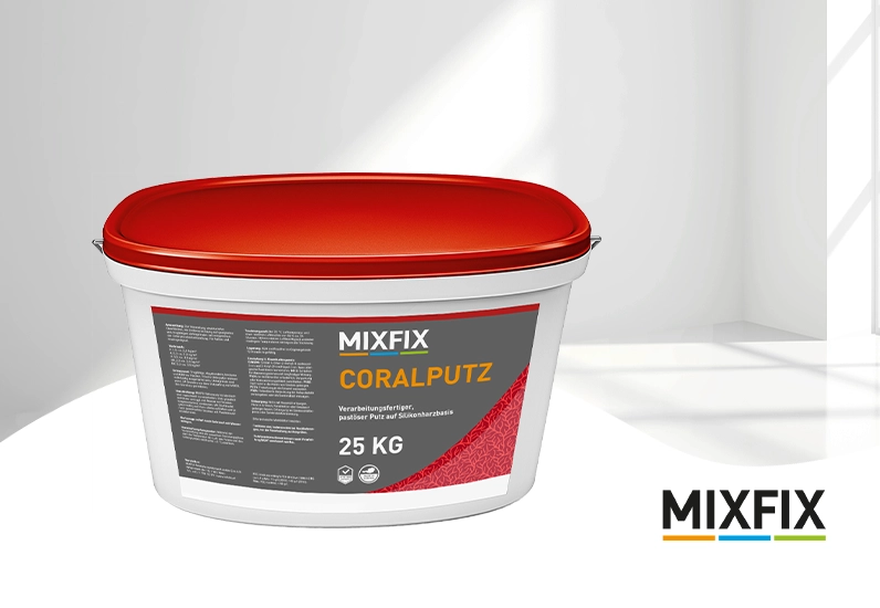 MIXFIX Coralputz 25 kg – Silikonharzputz für Fassaden