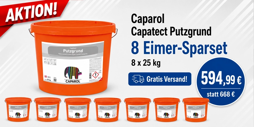 Aktion 8 x 25 kg Caparol Putzgrund 25 kg weiß (Capatect)