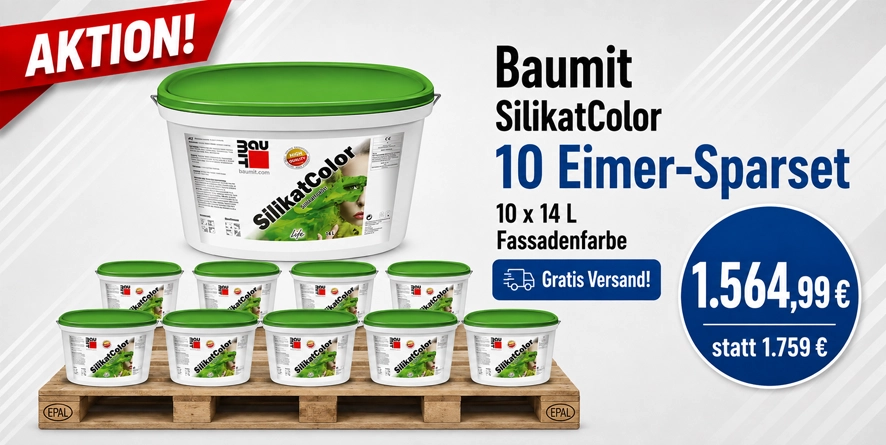 Aktion 10 x 14 L Baumit SilikatColor weiß