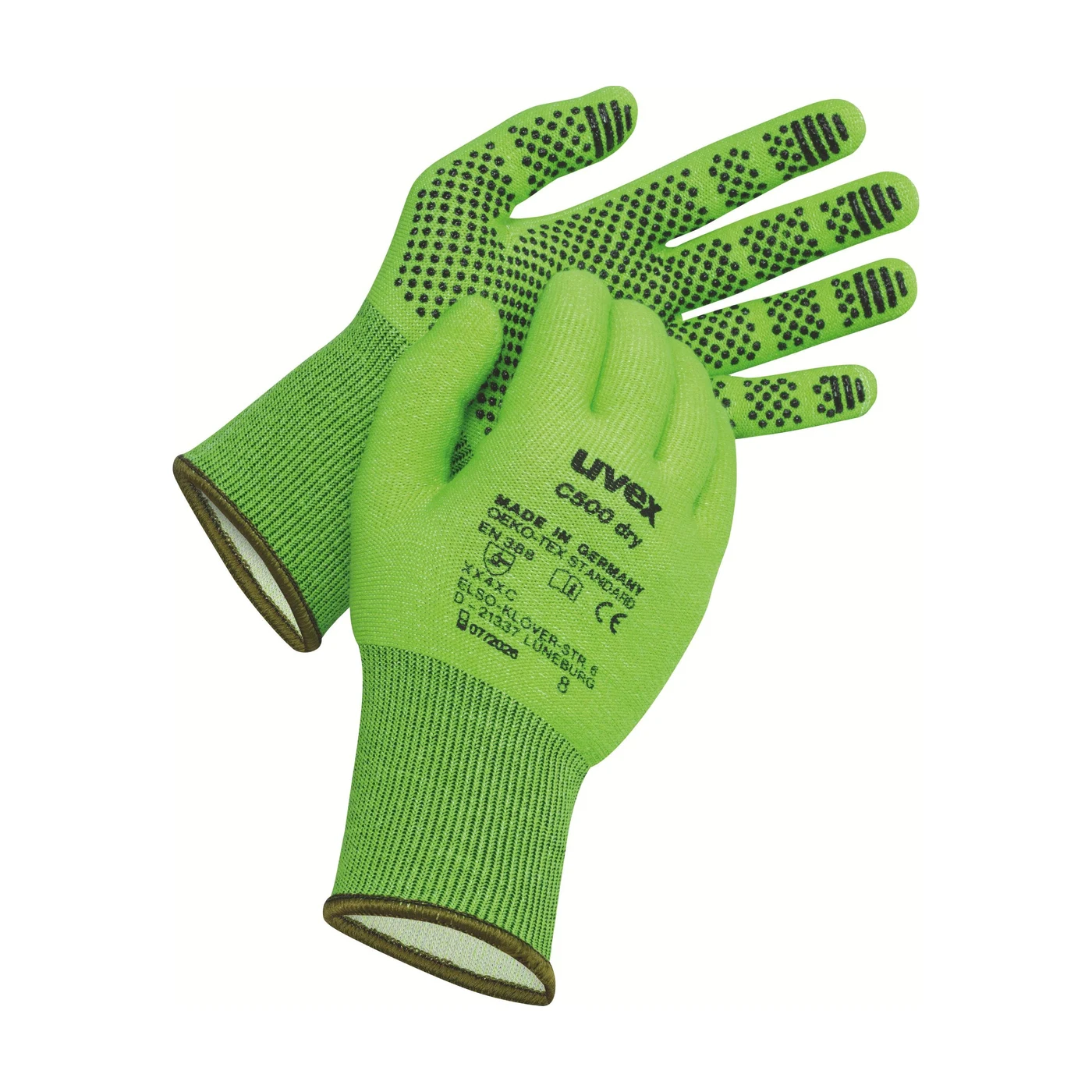 uvex C500 dry Schnittschutzhandschuhe – Packshot Hersteller