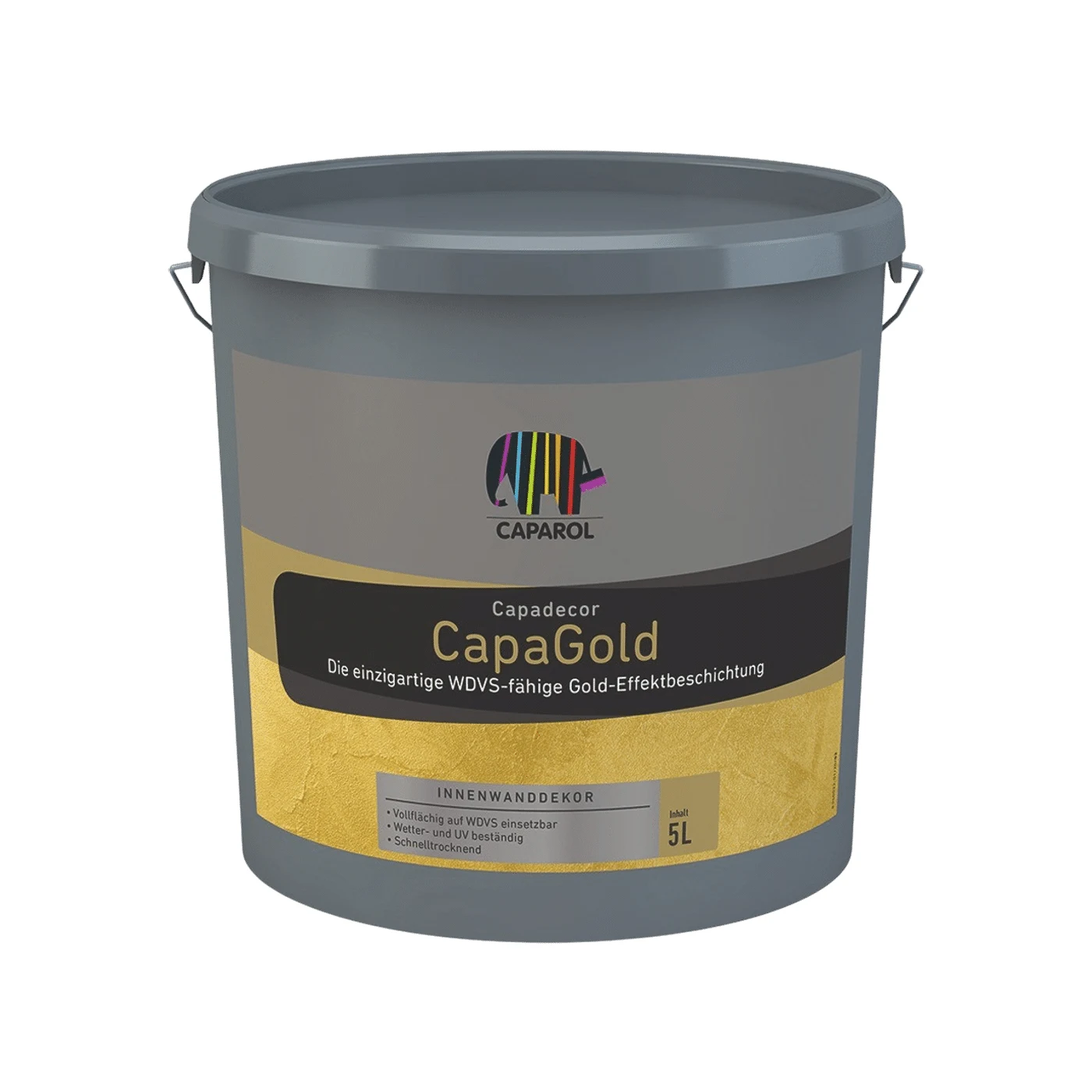 Caparol CapaGold Effektbeschichtung Gold – Packshot Hersteller