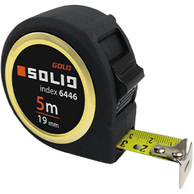 SOLID Rollmaßband - Rollmeter 5m / 25mm Gold 
