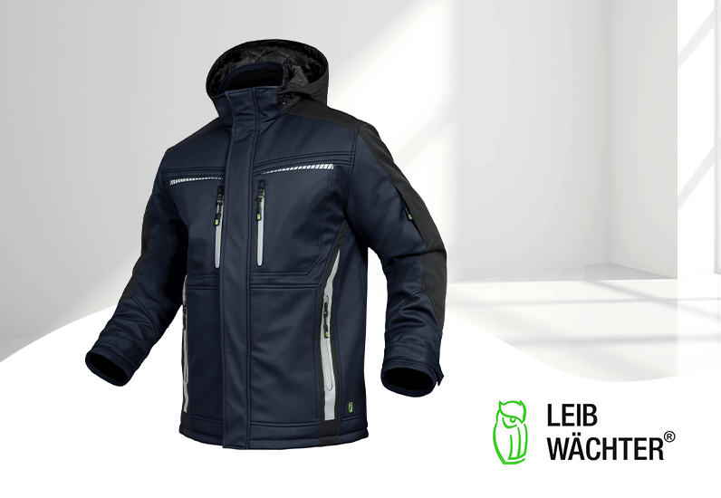 Leibwächter Premium Winter-Softshelljacke marine