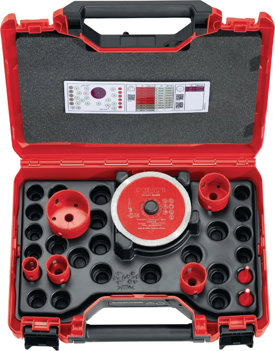 HILTI Fliesenbohrer und -scheibe M14 Set 10tlg.