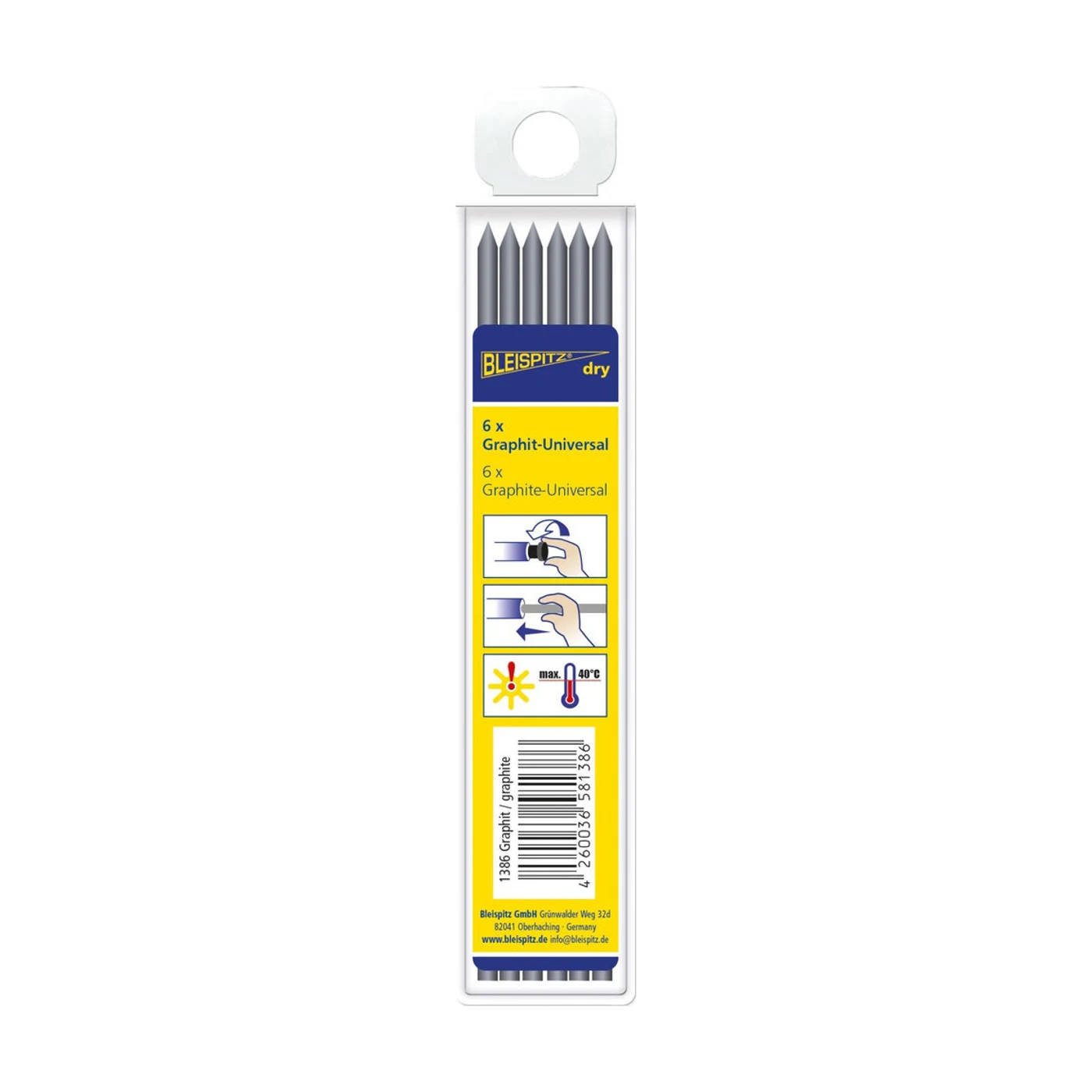 Bleispitz dry 2in1 Tiefloch-Marker & Druckbleistift