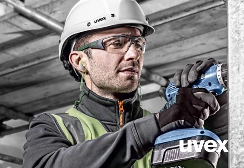 uvex i-works Bügelbrille grün oder blau