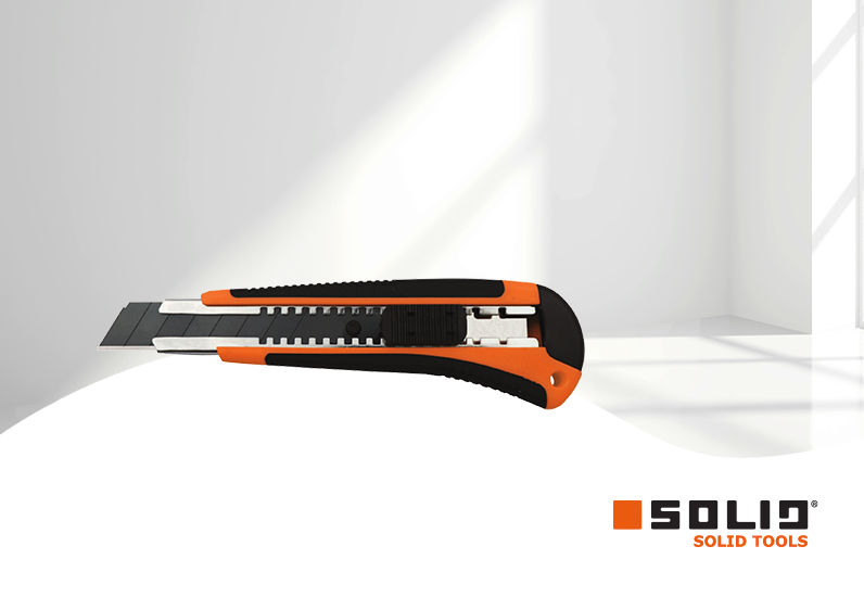 SOLID 18mm Cuttermesser Ergo & Gummi