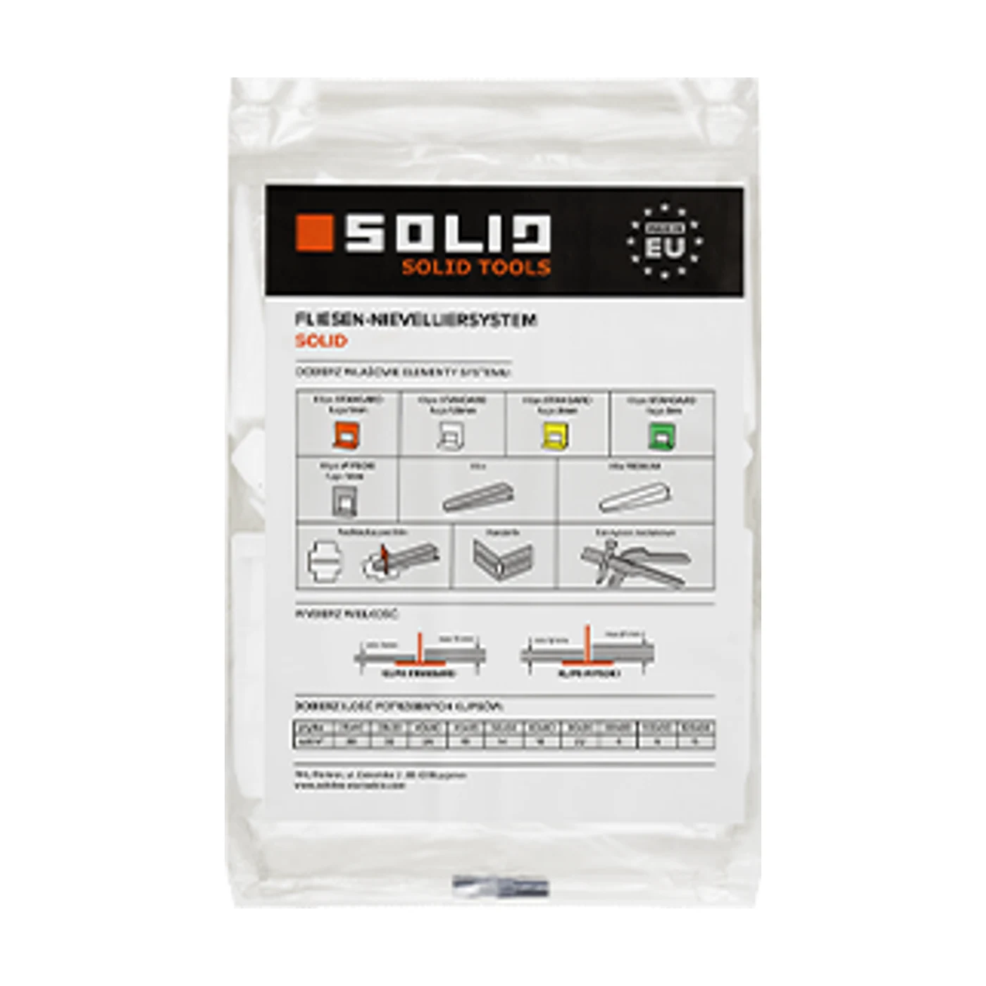 SOLID Nivelliersystem - Keile 50Stk.