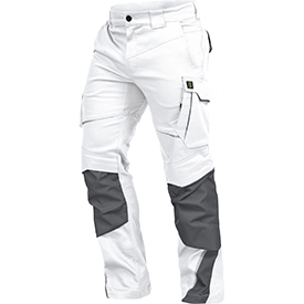 Leibwächter Arbeitshose - Bundhose Flexline weiß/grau