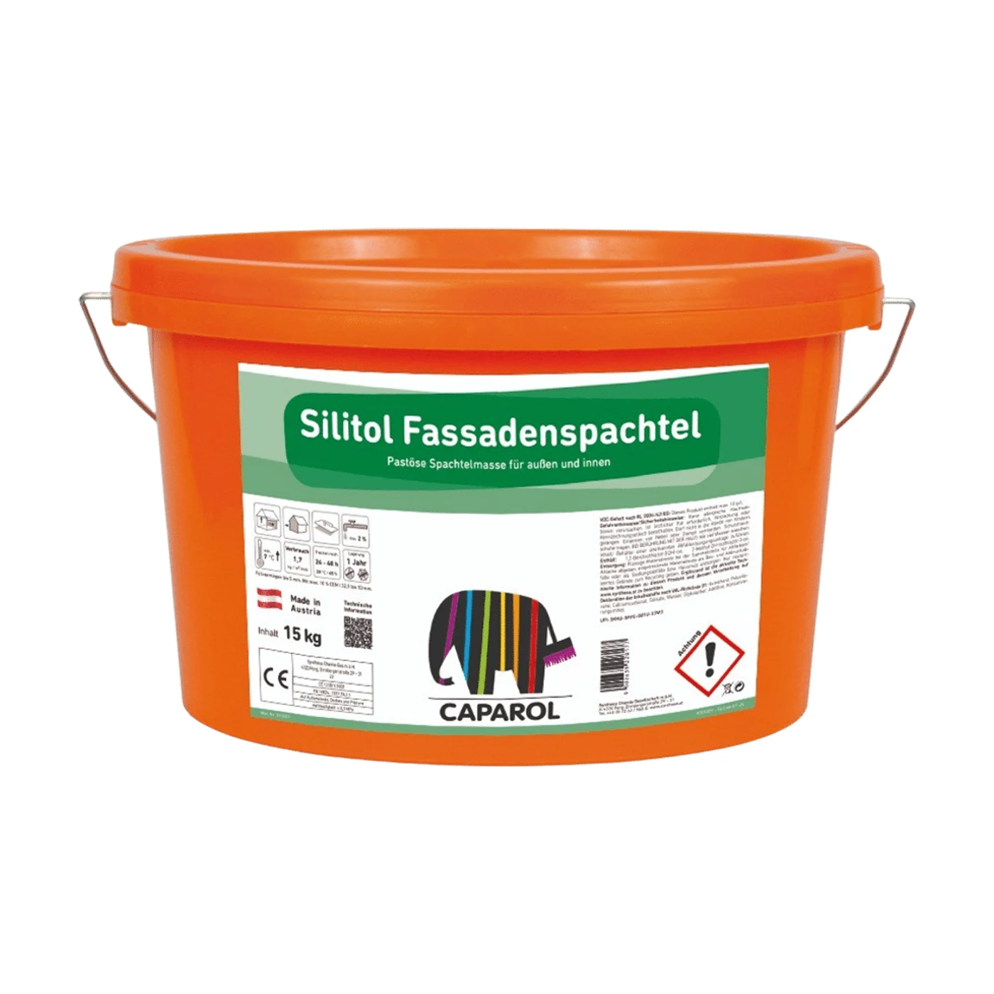 Caparol Silitol Fassadenspachtel Reparaturspachtel hellgrau – Packshot Hersteller