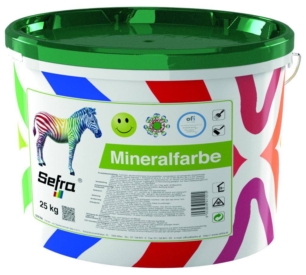 SEFRA Mineralfarbe - Innensilikatfarbe 25kg weiß