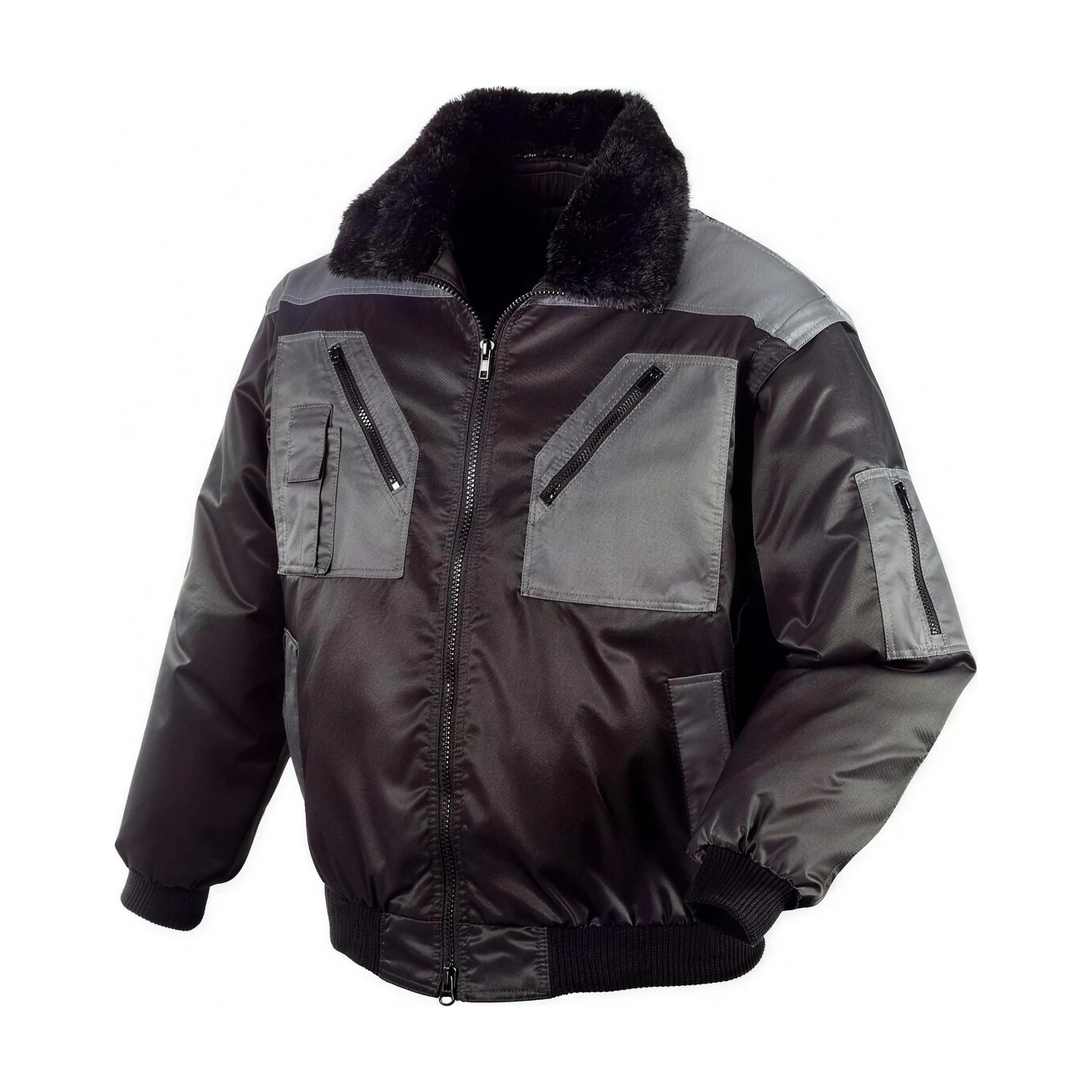 teXXor Pilotenjacke 4 in 1 Funktion schwarz / grau