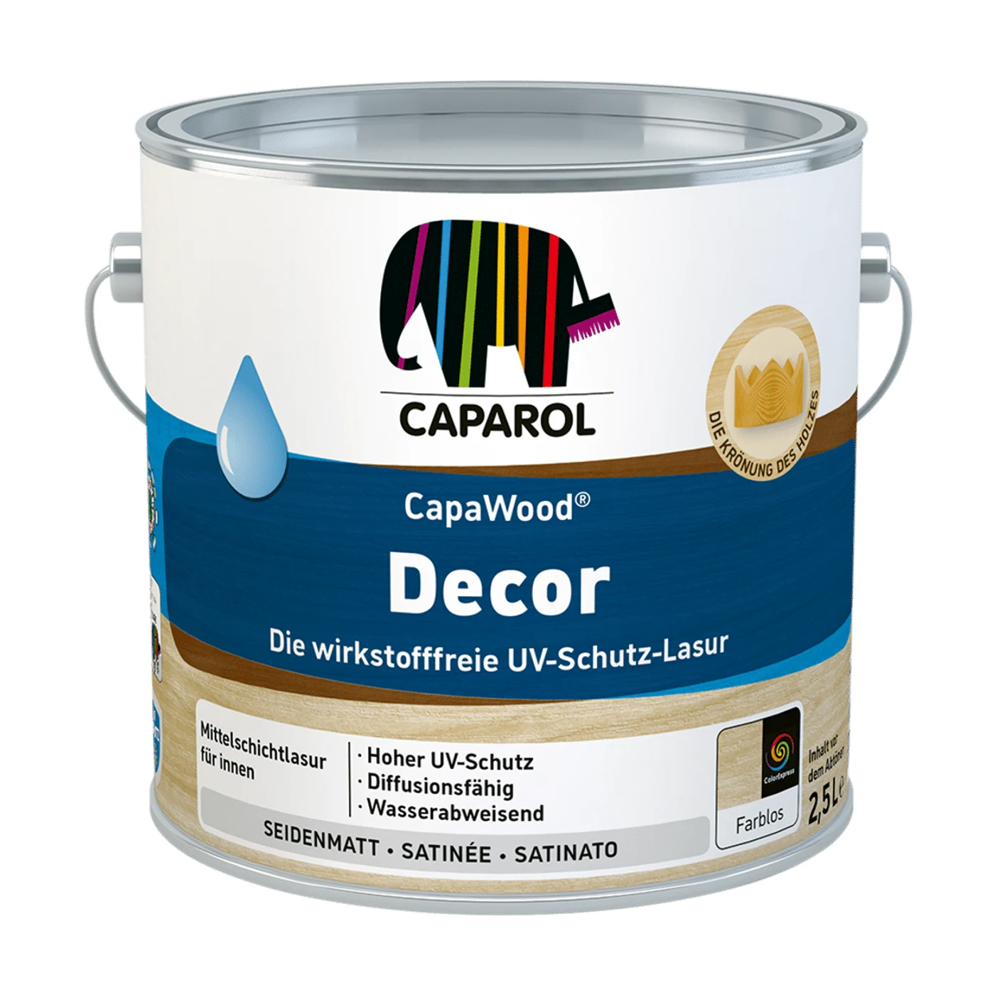 Caparol CapaWood Decor Holzlasur Wunschfarbton – Packshot Hersteller