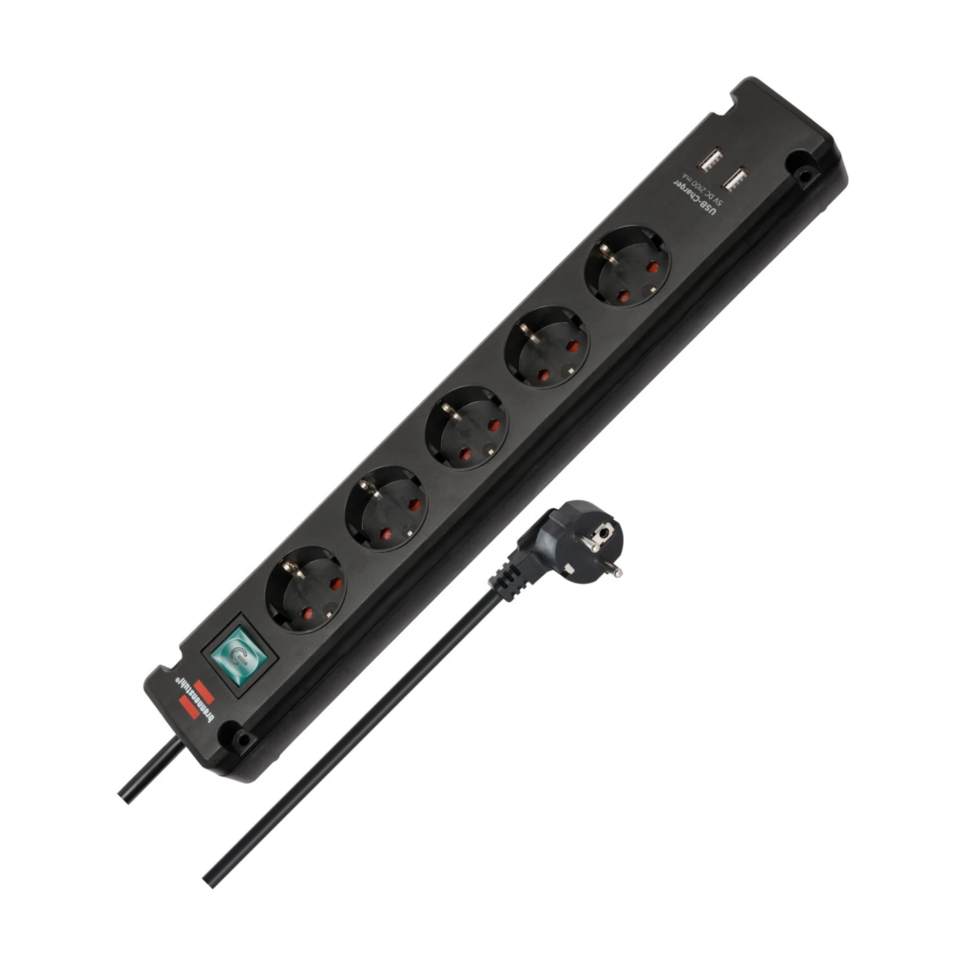 Brennenstuhl Steckdosenleiste 5-fach mit 2 USB-Ladebuchsen 3m