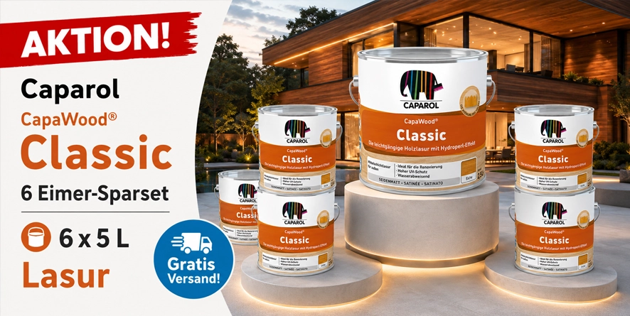 Aktion 6 x 5 l CapaWood® Classic Lasur