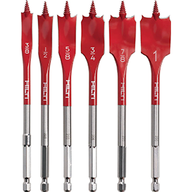 HILTI Holz-Flachfräsbohrersatz 16-32mm 7tlg.