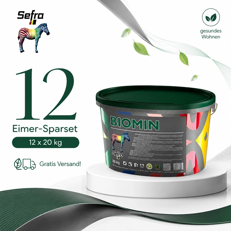 Aktion 12 x 20 kg SEFRA BIOMIN - Innensilikatfarbe weiß