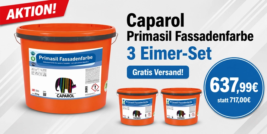 Aktion 3 x 25 kg Primasil Fassadenfarbe weiß (Synthesa)