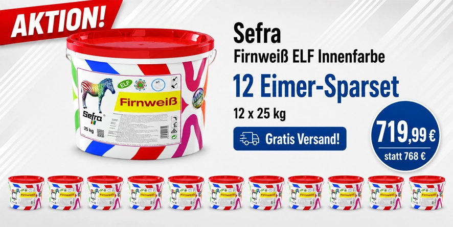 Aktion 12 x 25 kg SEFRA Firnweiß ELF weiß