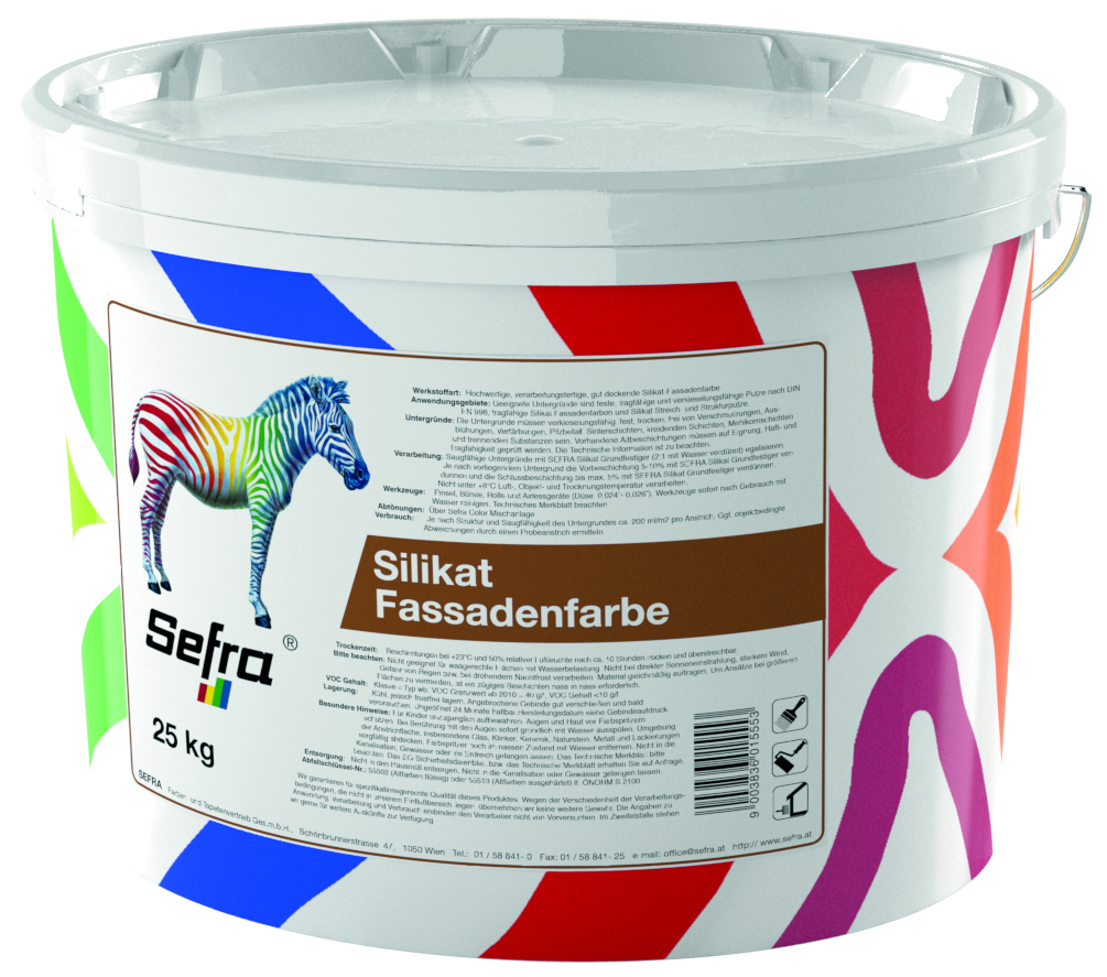 Sefra Silikat Fassadenfarbe weiß