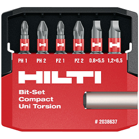HILTI Bit-Set Kreuz & Schlitz 8tlg.