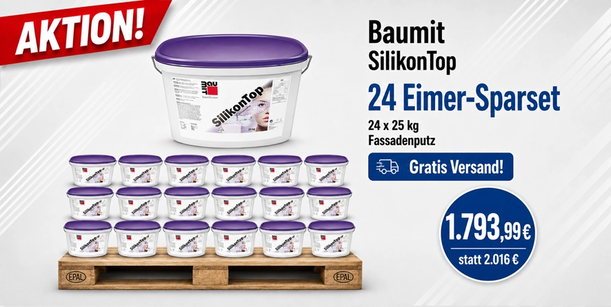 Aktion 24 x 25 kg Baumit SilikonTop 25kg weiß