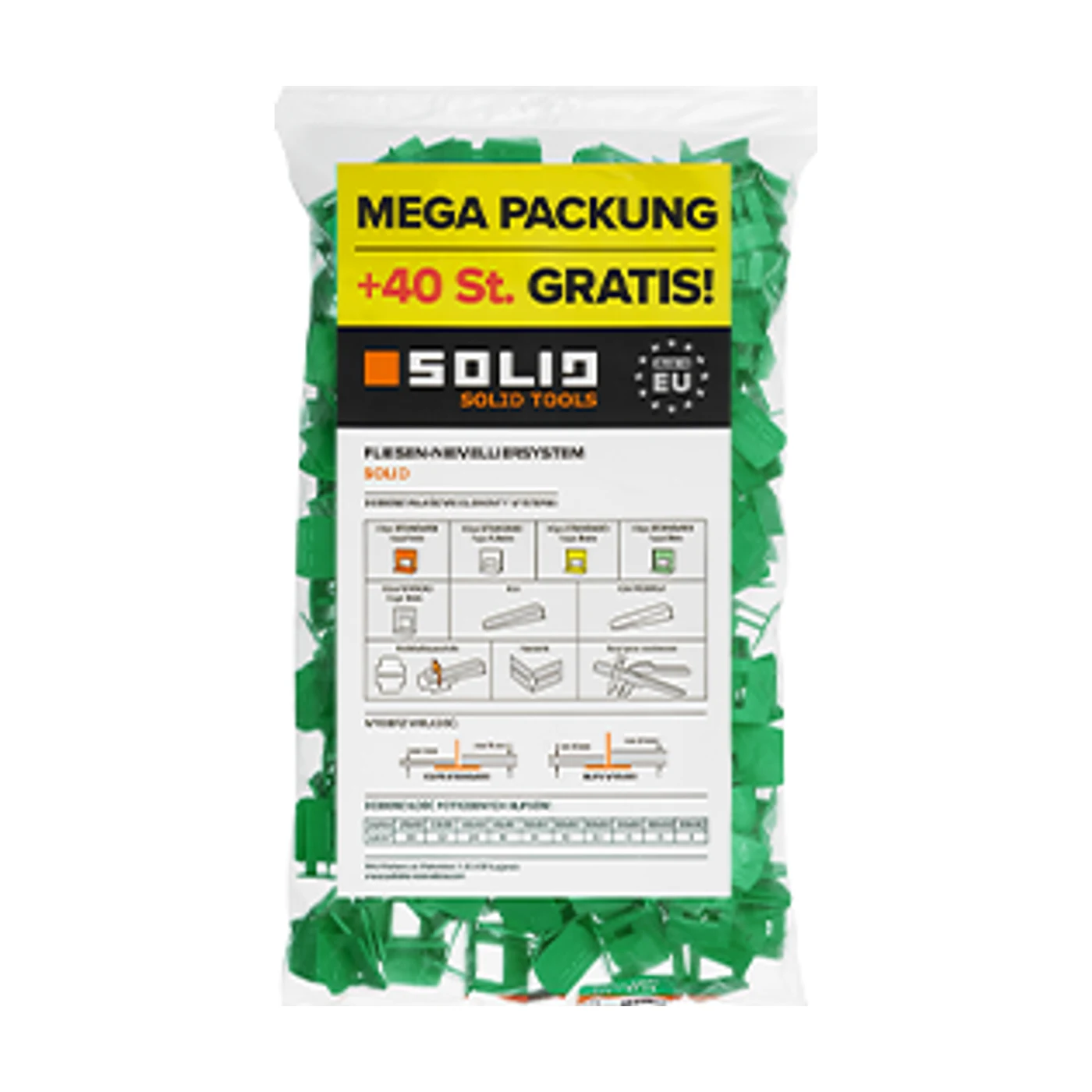 SOLID Nivelliersystem - Zuglaschen 440Stk.