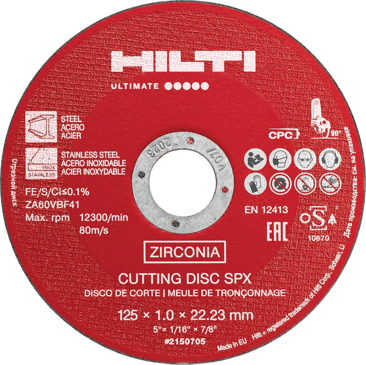 HILTI Trennscheiben SPX für Edelstahl Ø 115 x 1,0 mm