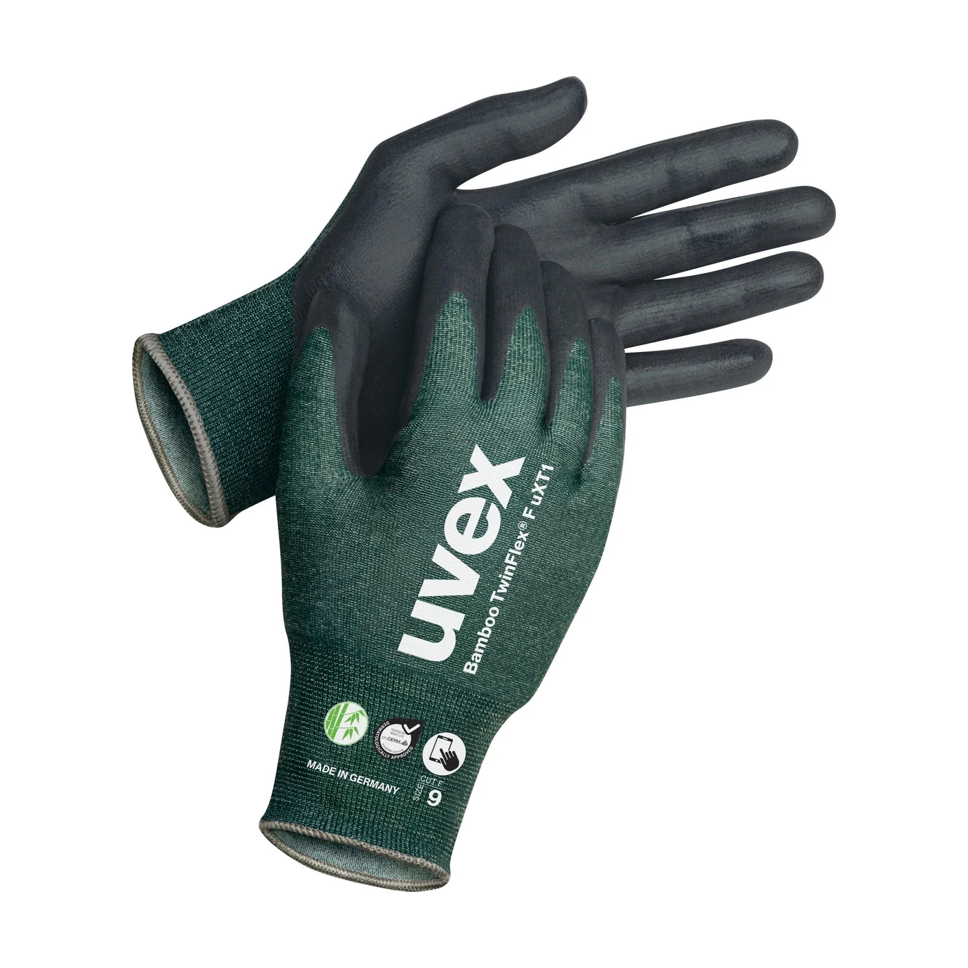 uvex Bamboo TwinFlex F uXT1 Schnittschutzhandschuhe – Packshot Hersteller