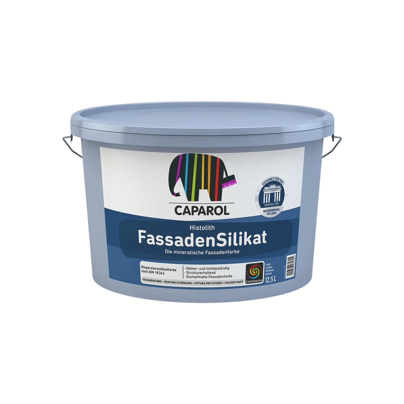 Caparol Histolith FassadenSilikat Silikat-Fassadenfarbe Denkmal – Packshot Hersteller