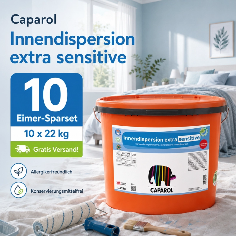 Aktion 10 x 22 kg Caparol Synthesa Innendispersion extra sensitive weiß