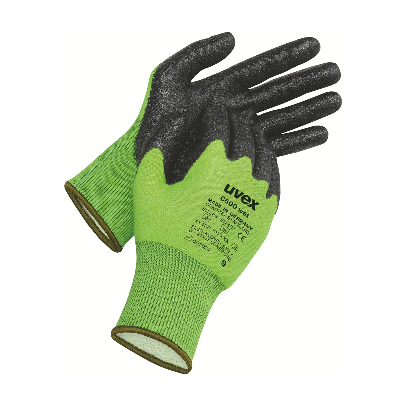 uvex C500 wet Schnittschutzhandschuhe – Packshot Hersteller
