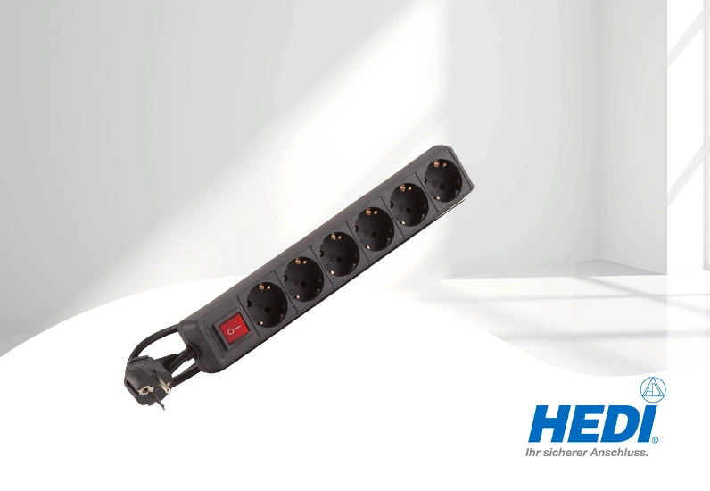 HEDI 6-fach Steckdosenleiste 1,4m IP20
